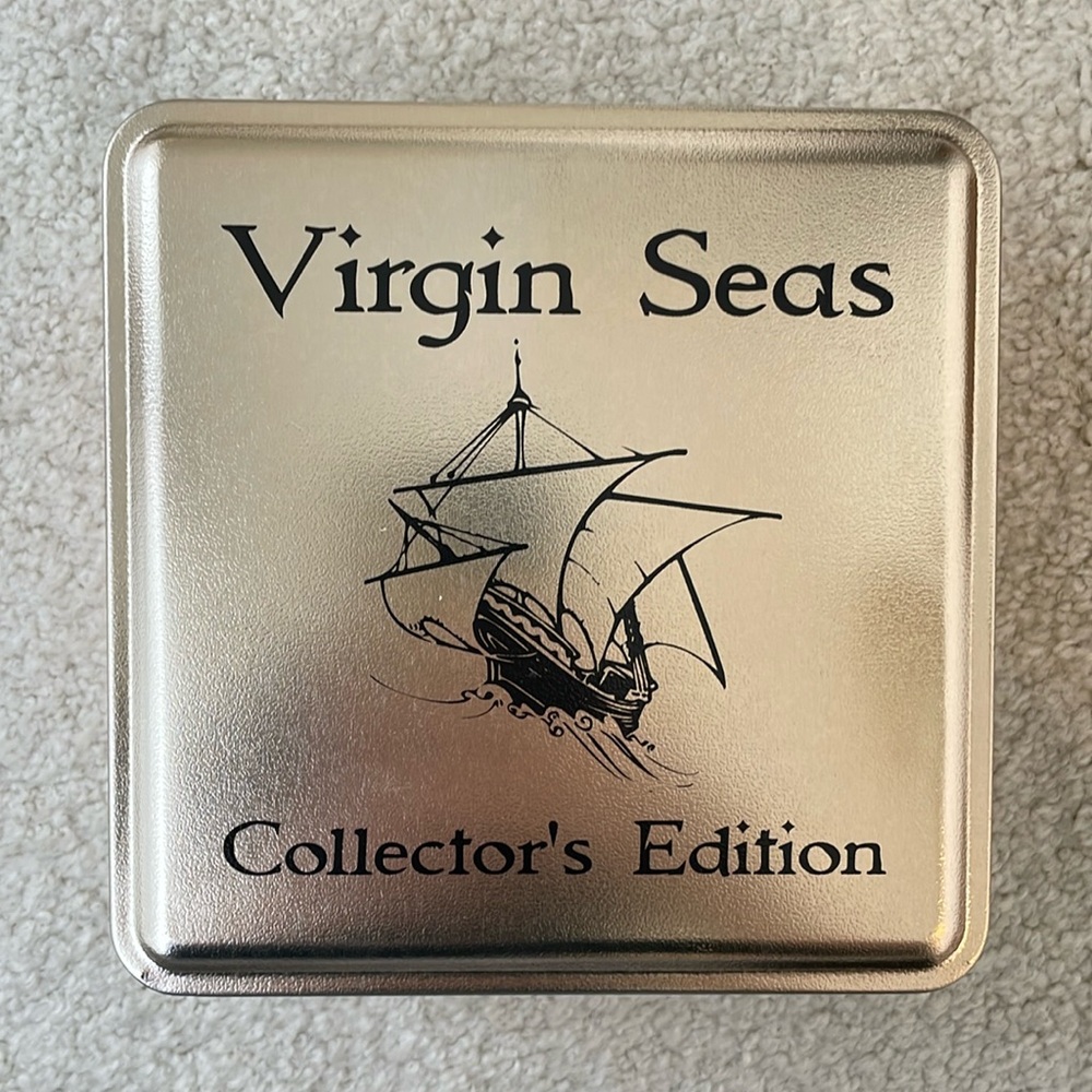 SIGNED TIN Virgin Seas Card Game Collector's Edition